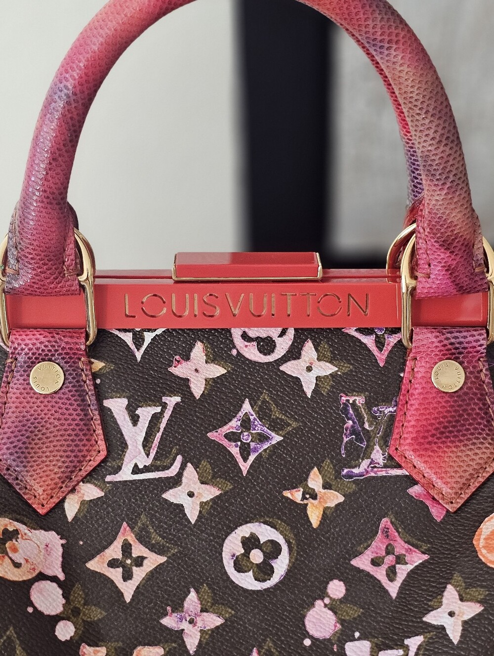 💯AUTHENTIC LOUIS VUITTON AQUARELLE WATERCOLOR MONOGRAM PAPILLON FRAME BAG - Picture 2 of 6